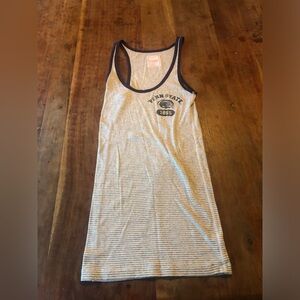 PINK Victoria's Top Secret Gray Penn State Fan Wear Fitted Tank